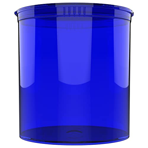 90 Dram CR Plastic Packaging Pop Top Containers - Child Resistant Travel Holder Vial Bottles - 60 qty (Translucent Blue) - color: Translucent Blue