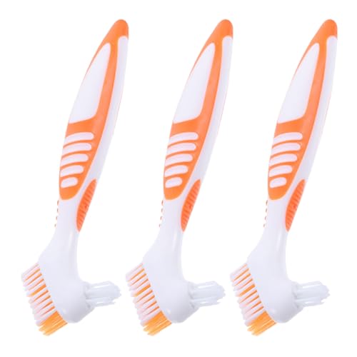 BESPORTBLE 3pcs Turtle Cleaning Brushes Portable Mud Remover for Aquatic Tortoise and Turtle Tank Use, Orange Sturdy Brush Set for Reptile Shell Maintenance