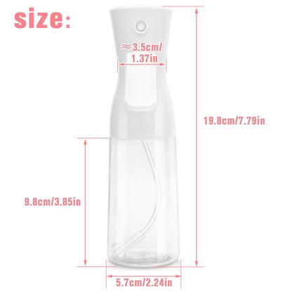 Continuous Spray Bottle,Hair Spray Bottle,Plants Water Spray Mist Bottle,Ultra-Fine Spray Bottle for Hair,Skincare, Plant Care, Pet Grooming, Cleaning(White) - color: White-1 Pc, size: 6.8 Ounces