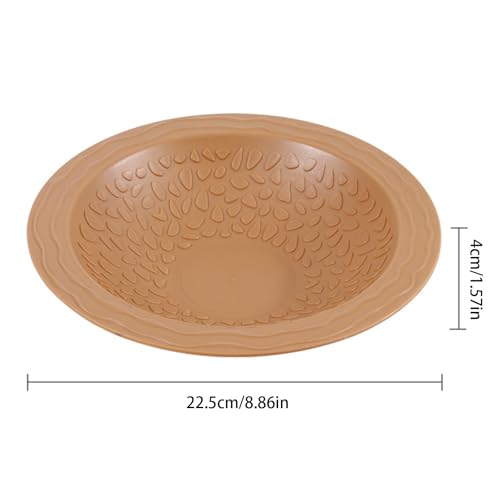 Turtles Soaking Bowl Bathtub Water Pool Feeding Watering for Lizards Frogs and Terrariums Pet Habitat Accessories Reptiles Amphibians Water Bowl - color: Reddish Brown