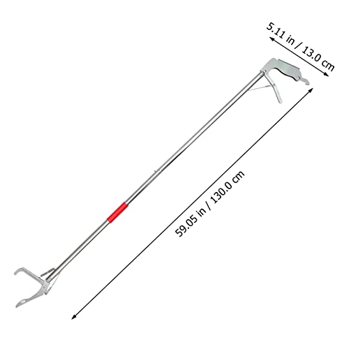 Reptile Tongs Snake Grabber,59-inch Aluminum Alloy，Easy to Carry, Foldable and Light with Wide Jaw, Stainless Steel Professional Outdoor Catch