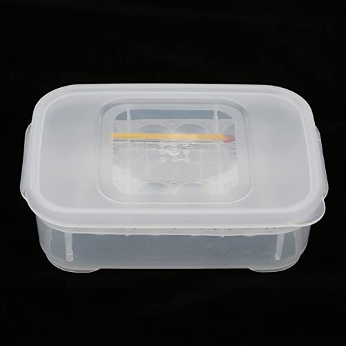 HURRISE 12 Grids Snakes Lizards Reptiles Eggs Incubator Tray with – and Easy to Egg Hatcher Box, Ideal for Hatching Snakes, Lizards, Geckos, and More