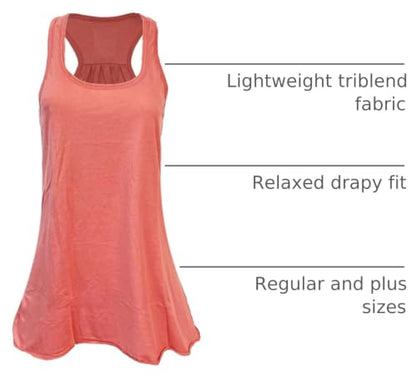 Epic MMA Gear Flowy Racerback Tank Top, Regular and Plus Sizes - color: Rose, size: Small