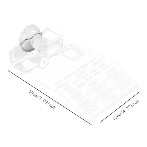 Reptile Resting Platform for Turtles with Suction Base for Aquatic Environments, Clear M - color: Clear M