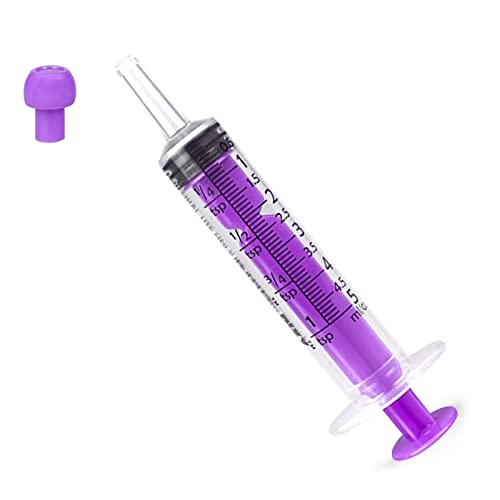 Plastic Syringe with Cap Individually Packge Sealed,Liquid Measuring Syringe Suitable for Industrial Scientific Labs,Feeding Pet (30*5ml) - size: 30*5ml
