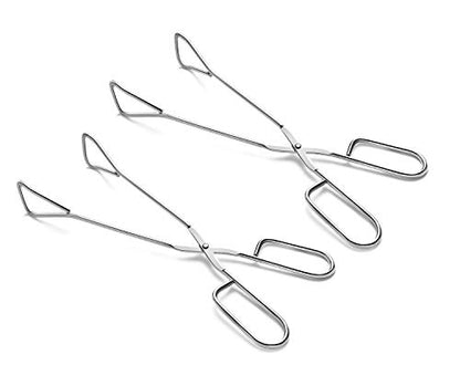 Hiash 11" Heavy Duty Stainless Steel Kitchen Scissor Tongs with Comfortable Ergonomic Grip, Heat Resistant Tongs for Cooking & BBQ, Set of 2 - size: 11 Inch (Set of 2)
