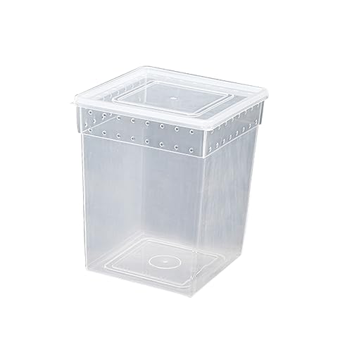 VANZACK Reptile Box for Spider and Lizard Climbing Pet Feeding Container Lightweight Easy Assembly Ventilated Design for Breeding and Transport