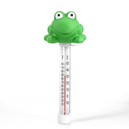 Floating Pool Thermometer, Large Display with String Easy to Read, Shatter Resistant, Water Temperature Thermometer for Outdoor & Indoor Swimming Pools, Spas, Hot Tubs,Ice Bath & Aquariums (Frog) - color: Green