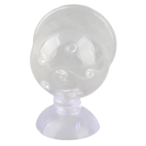 Aquarium Red Worms Feeder Live Insect Container Strong Suction Cup Feed for Small Tropical Fish (Perforated Glass Cup (Nematode Friendly))