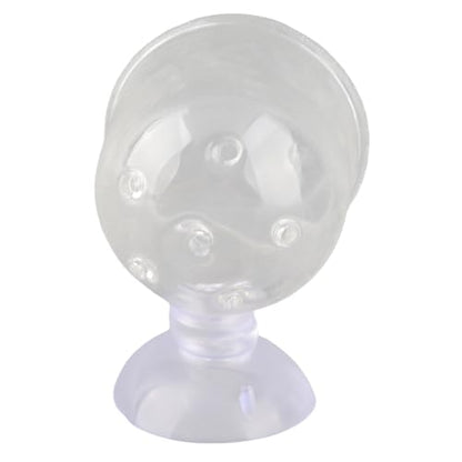 Aquarium Red Worms Feeder Live Insect Container Strong Suction Cup Feed for Small Tropical Fish (Perforated Glass Cup (Nematode Friendly))