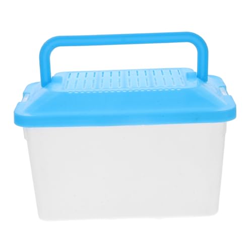 iplusmile Portable Handheld Aquarium for Turtles and Pets Transparent Fish Tank Lightweight for to and Transport Animals - size: 15x11cm