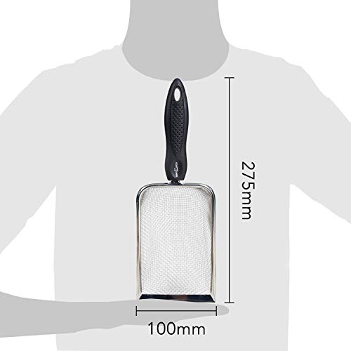 REPTI ZOO Reptile Sand Stainless Steel Fine Mesh Reptile Substrate Metal Sand Shovel Terrarium Substrate Long-Lasting Litter Cleaner Corner Scoop
