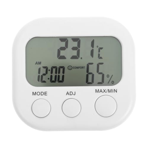 OSALADI Digital Fish Tank Thermometer with Large Display Indoor Outdoor Temperature Humidity Monitor for Reptiles and Aquariums Tabletop Stand Design Portable Multi-use Measuring Device