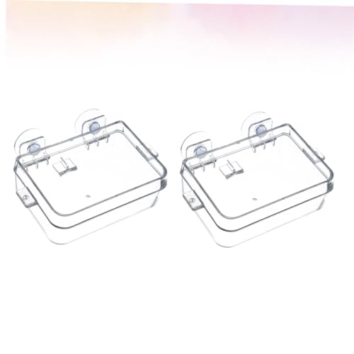 Toyvian 2Pcs Reptile Food Dish Escape Lizard Feeding Bowl for Reptiles Easy to Clean Water Storage Basin for Leopard Gecko Bearded Dragon and More