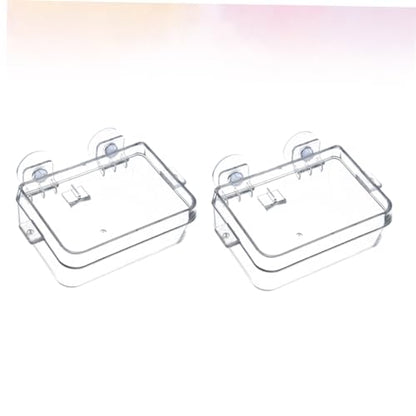 Toyvian 2Pcs Reptile Food Dish Escape Lizard Feeding Bowl for Reptiles Easy to Clean Water Storage Basin for Leopard Gecko Bearded Dragon and More
