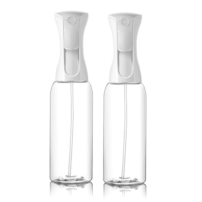 Continuous Mist Spray Bottle – Ultra Fine Refillable Water Mister for Hair, Plants, Cleaning, Skincare, Salon & Home Use (500ml 2Pcs, Transparent bottle) - color: Transparent bottle, style: 500ml 2Pcs