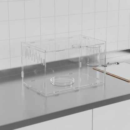 Transparent Reptile Enclosure Through Quality Clear Reptile Habitat Secure Latch Clear Acrylic Terrarium for Arachnid Enthusiasts, 25-15-15 - style: 25-15-15