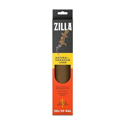 Zilla Reptile Terrarium Bedding Substrate Floor Liner, Brown, 20L/29G, 11.75" x 29.5" | 20L/29G, 11.75"x29.5" - size: 11.75" x 29.5"