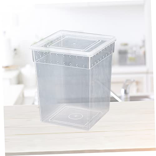 Breeding Box for Reptiles Lightweight Spider Lizard Habitat Ventilated Feeding Container Buckles for Safe Transport and Quarantine