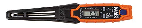 Klein Tools IR1 Infrared Thermometer, Digital Laser Gun is Non-Contact Thermometer with a Temperature Range -4 to 752-Degree Fahrenheit & ET05 Digital Pocket Thermometer
