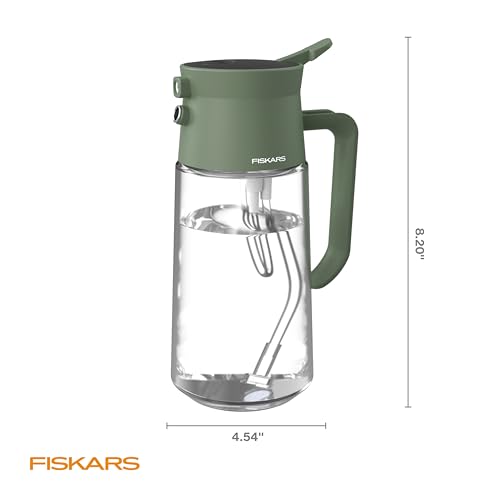 Fiskars 17oz 2-in-1 Mist & Pour Watering Can for Indoor Plants | Space-Saving Glass Plant Mister with Thumb Pump Sprayer and Spout, Boost Humidity & Soak Houseplant Roots, Modern Decor Style - size: Mist/Pour Combo