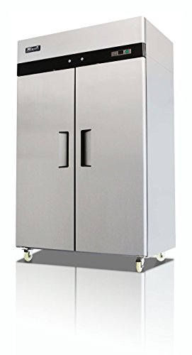 C-2F-HC Two Door Reach-In Freezer, 49 cu/ft, Stainless Steel Interior and Exterior, Auto Defrost, Digital Temperature Display, Door Locks