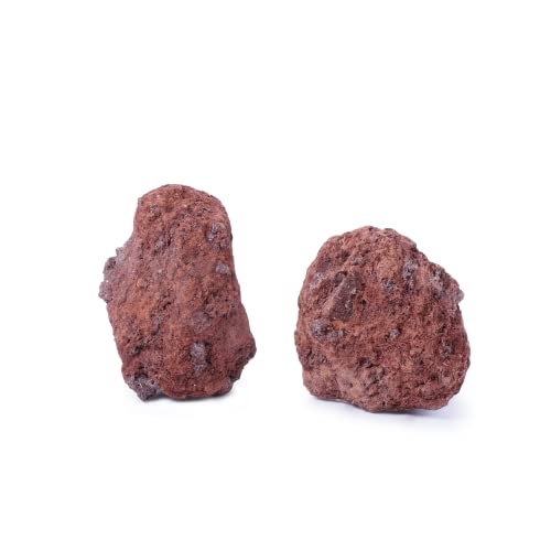 Red Lava Stone Natural Aquascaping Rock 16lb Planted Aquarium Decor | Porous rock; cichlid and terrarium - size: 03 Red Lava Stones（3-10inch,16lbs）