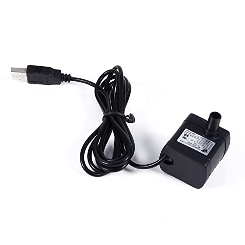 Mini Submersible Water Pump, 5V Aquarium Water Pump with USB Plug, Brushless Submersible Pump for Aquarium Fish, Pond