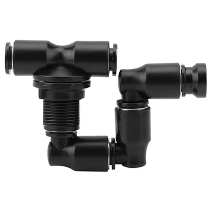 Gonetre Reptiles Mist Sprinkler, 360°Adjustable Reptile Nozzle, ine Mist Sprayer Nozzle, Reptiles Fogger Mist Sprinkler for Rainforest Pet Cooling System, Black