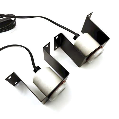 2-Pack Reptile Ceramic Heat Lamp Holders, E26 Socket for Lizards, Tortoises, Amphibians, Terrariums, 200W Max, Bulbs Not Included