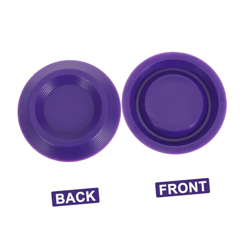 Toyvian 12pcs Plastic Reptile Feeding Bowls Nontip Base and Hygienic Design, Small Animal Food Dish for Reptile Terrarium and Travel Use, Purple Color