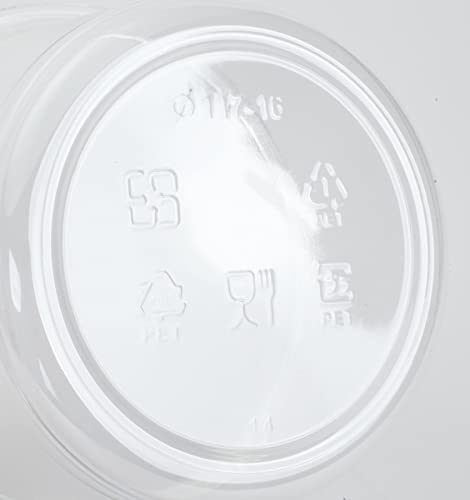 Golden Apple, 16oz. Ultra Clear Recycled PET Plastic Round Deli Container and Flat Lid Combo - 20sets - size: 16oz & Flat lids