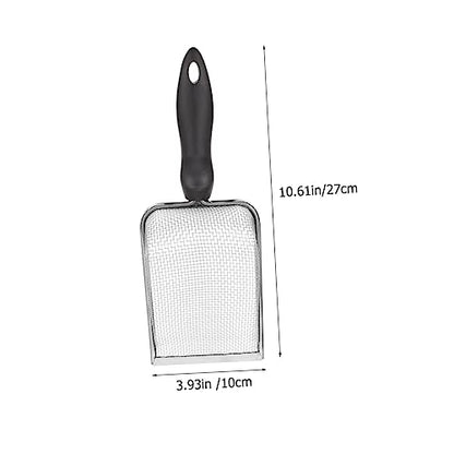 BESPORTBLE 2pcs Sand Steel Litter Scoop Long Handled Litter Shovel Aquarium Substrate Scooper Guinea Pig Poop Scooper Terrarium Tools