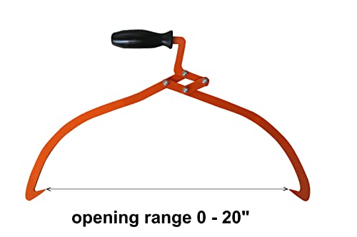 20" Log Tongs Logging Skidding Tongs Non-Slip Grip- Log Lifting, Handling, Dragging & Carrying Tool
