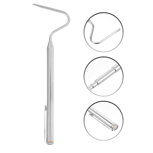 TEHAUX Stainless Steel Retractable Snake Catching Hook Adjustable Reptile Hook for Safe Handling and Transport of Snakes in Reptile Care