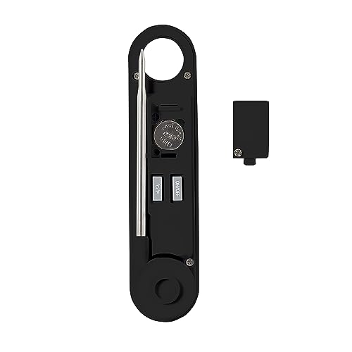 Taylor 1476 Instant Read Digital Meat Food Grill BBQ Cooking Kitchen Thermometer, Tailgating and Grilling Compact Folding Probe, Black - color: Black