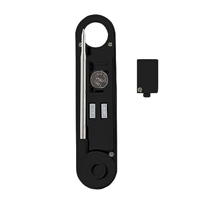 Taylor 1476 Instant Read Digital Meat Food Grill BBQ Cooking Kitchen Thermometer, Tailgating and Grilling Compact Folding Probe, Black - color: Black