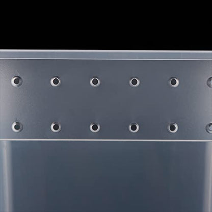 10 Pack Reptile Feeding Box Plastic Transparent Breeding Box for Bearded Dragon Lizard Spider Snake Tree Frog Reptlies (2 Pcs Large Size and 8 Pcs Small Size)
