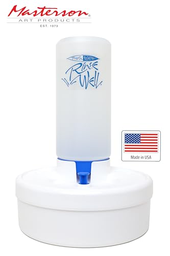 Masterson Fresh Water Rinse Well, Made in USA | Brush Cleaner for Cleaning Paintbrushes for Acrylic, Watercolor Great for Studio, Classroom, and Face Painting