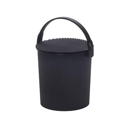Hachiman Micro Bucket | Hands-Free Filling, Easy to Stack and Store, Indoor Outdoor Use - color: Black, size: Micro