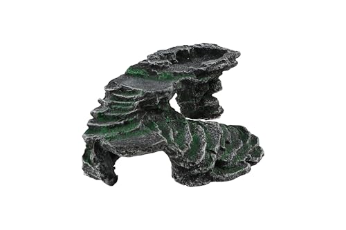 Reptile Hide Cave Turtle Basking Platforms Reptile Terrarium Shale Rock Reptile Habitat Accessories for Aquarium Bearded Dragon