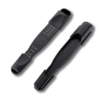M&c Dual Sided Adjustable Measuring Spoon - Metering Spoon with Leveler in Gram & ML- For Dry or Liquid Ingredients, Baking, Cooking, Powder, Spices - Black 1pc