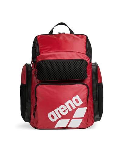 ARENA One Go Swim Backpack Travel Large Size Athletes Sports Equipment Bag 45 Liters - color: Red