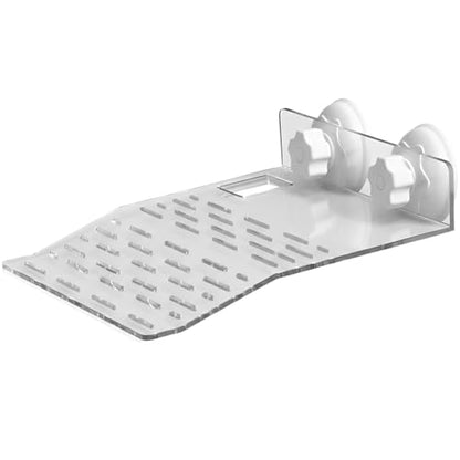 Reptile Basking Platform for Large Turtle Tank, Clear Aquarium Turtle Dock with Suction Cups, Inclined Ramp, Floating Habitat Resting and Feeding Area