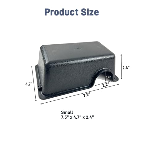 Durable Small Reptile Hide Box, Ball Python Hide, Leopard Gecko Hide, Bearded Dragon Hide, Easy to Clean Reptile Hides Cave for Tank, Snake Hide Enclosure (7.48" x 4.72" x 2.56") - size: Small