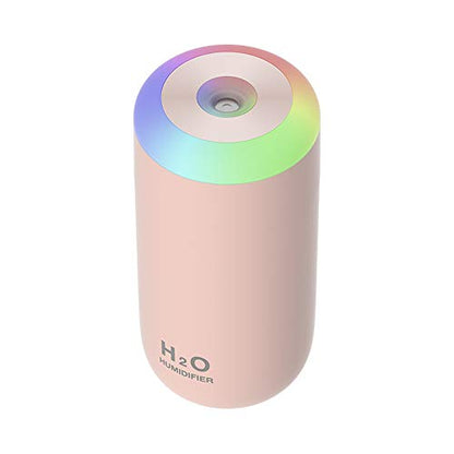 Mini Humidifier, 350ml Small Humidifier for bedroom, desk, portable, travel, plant (Pink) - color: 1-Pink