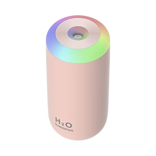 Mini Humidifier, 350ml Small Humidifier for bedroom, desk, portable, travel, plant (Pink) - color: 1-Pink