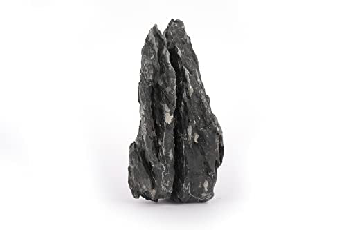 Dark Seiryu Stone Aquascaping Rock 36lb Planted Aquarium Iwagumi | Dark veined texture; iwagumi, planted aquascape - size: 09 Dark Seiryu Stones(3-11inch,36lbs)