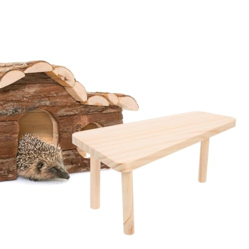 WOONEKY Wooden Small Pet Chick Platform for Chicken Breeding Box with Smooth Surface and Table Shape, Pet Accessory for Rutin Chick Playing and Reptile Box Decor