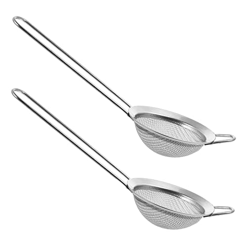BESPORTBLE Reptile Sand Substrate Scoop 2Pcs Stainless Steel Silver Shovel | Ergonomic Handle Design, Sift out Droppings, for Snake Reptile Terrarium Substrate Cleaning Tool Kit Set